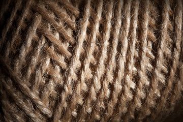 Closeup household string bundle texture