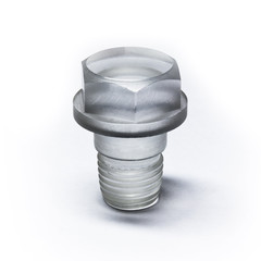 Unusual Bolt made of transparent plastic