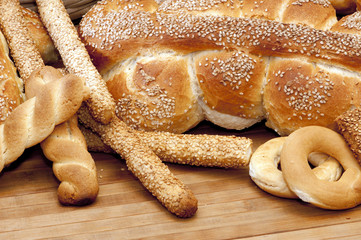 flour and traditional bread