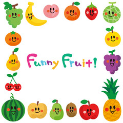 笑顔の果物たち　フレーム