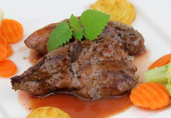 Steaks rosa gebraten