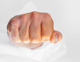 detail of male fist