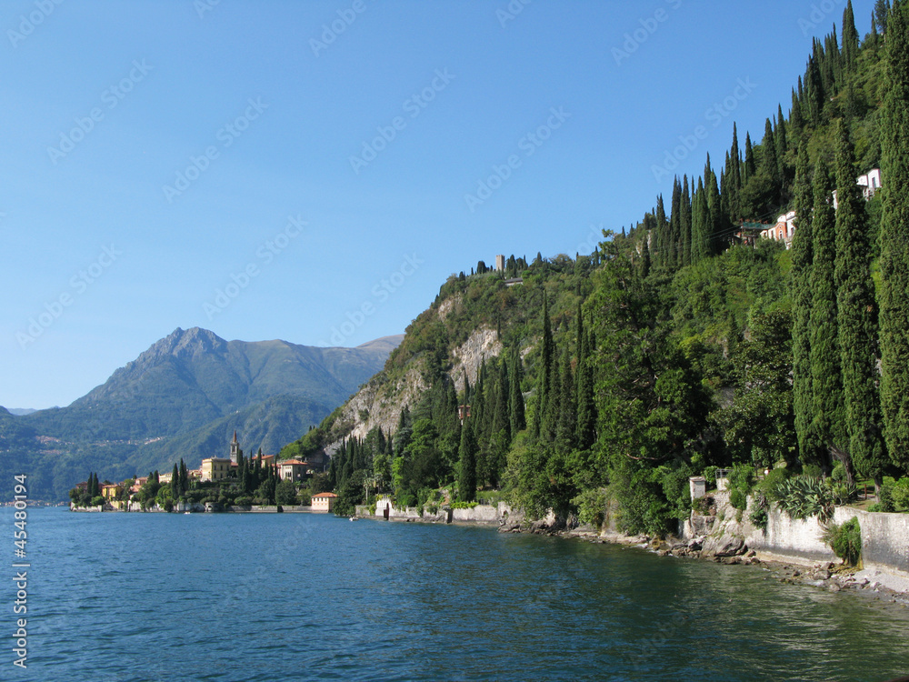 Sticker View to the lake Como from villa Monastero. Italy