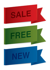 vector colorful banners, labels