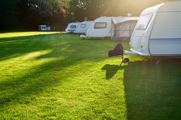 Travel trailer camping