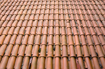 old roof tiles background