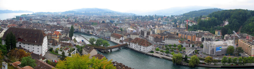 Fototapeta na wymiar Panoramic view of Lucern, Switzerland