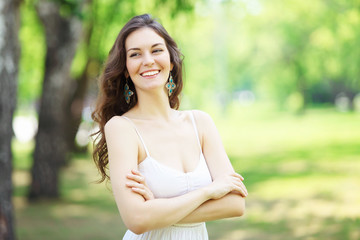 Fototapeta premium Young woman outdoor