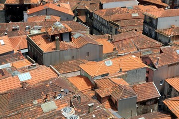 Rooftops in the city of Porto, Portugal