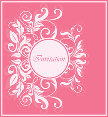 Invitation vintage card.