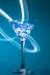 colourful coctail on the blue background