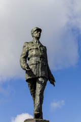 Sculpture of french president Charles de Gaulle in Paris