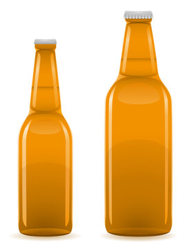 beer bottle vector illustration