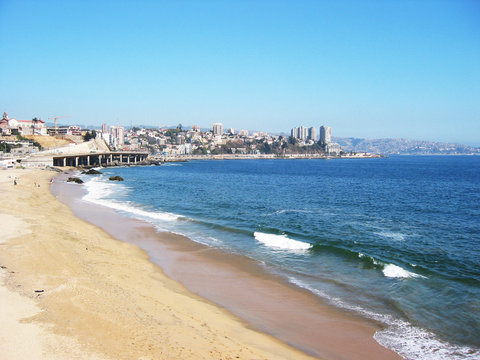 Pacific Coast Near Vina Del Mar, Chile