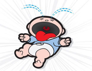 Baby crying and throwing a fit