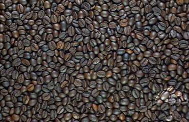 Umbrella icon on coffee background and textured