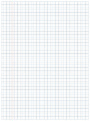 White squared paper sheet background