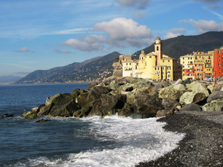 Basilica di Santa Maria Assunata in Camogli. Italian Riviera