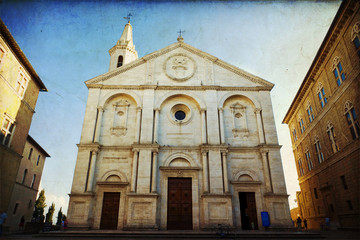 Fototapeta na wymiar Katedra Pienza, Siena, Toskania