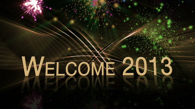 Welcome 2013 mit Feuerwerk