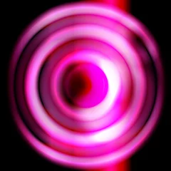 Deurstickers Psychedelisch roze ronde vorm