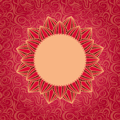 Pink Flower in the Middle of Card