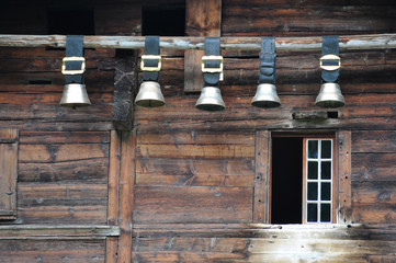 Traditional Swiss cowbells in Jungfrau region