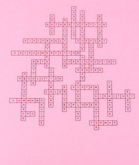 Crossword puzzle close-up