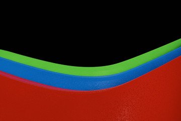 abstract wavy illustration of the RGB colors