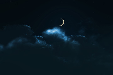 夜の月