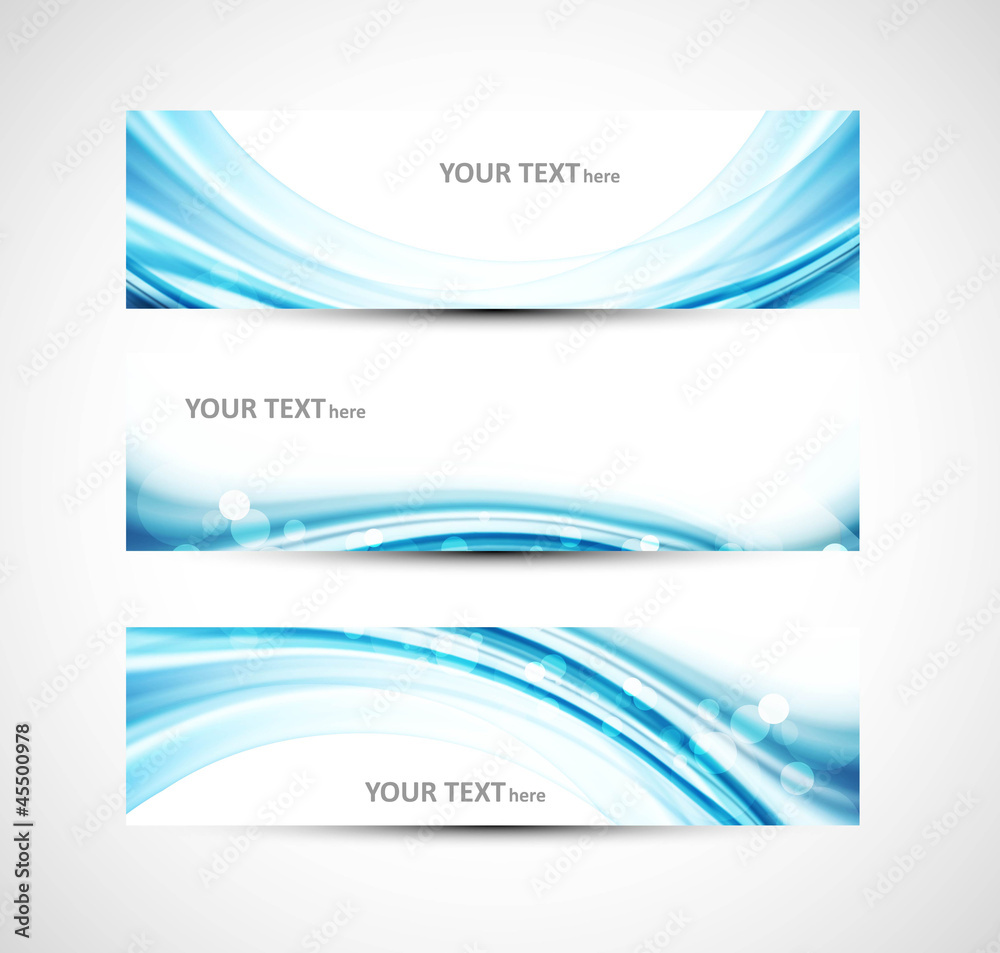 Poster abstract header blue wave whit vector background
