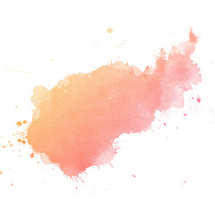 Colorful Abstract watercolor art hand paint on white background