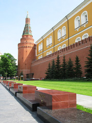 Famous Kremlin Wall, Moscow