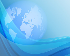 Blue background with globe 2
