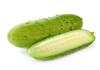 Cucumber on white