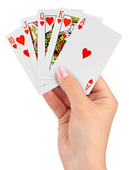 Playing cards in hand - 45502522