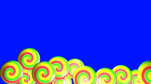 Animation for lower 3rds, Lollipop theme. with blue screen for k