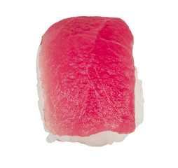 closeup of a tuna sushi