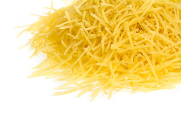 italian pasta (macaroni) isolated on white background