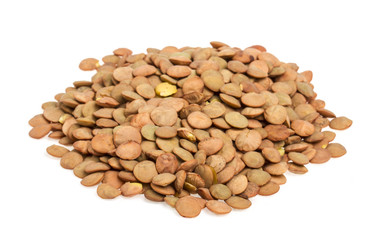 Lentils Isolated on White Background