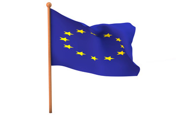 European Union flag in 3d