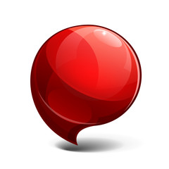 Abstract Red Shiny Glass Banner