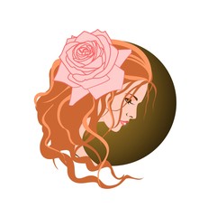 beautiful girl with rose