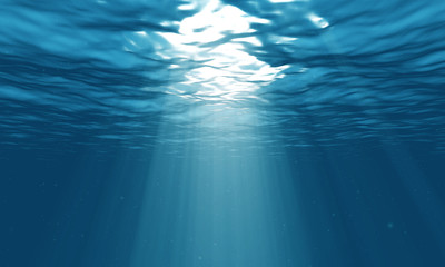 light underwater in the ocean