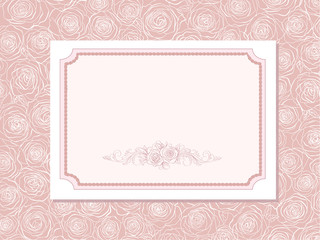 cute card with  roses