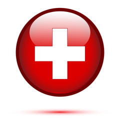 Switzerland flag on button