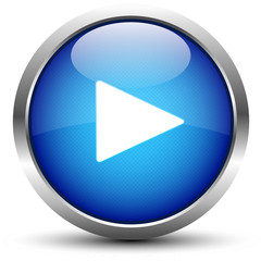 Play Button Blau