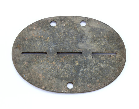 Plaque d'idendit&eacute; du soldat allemand - vierge ww2