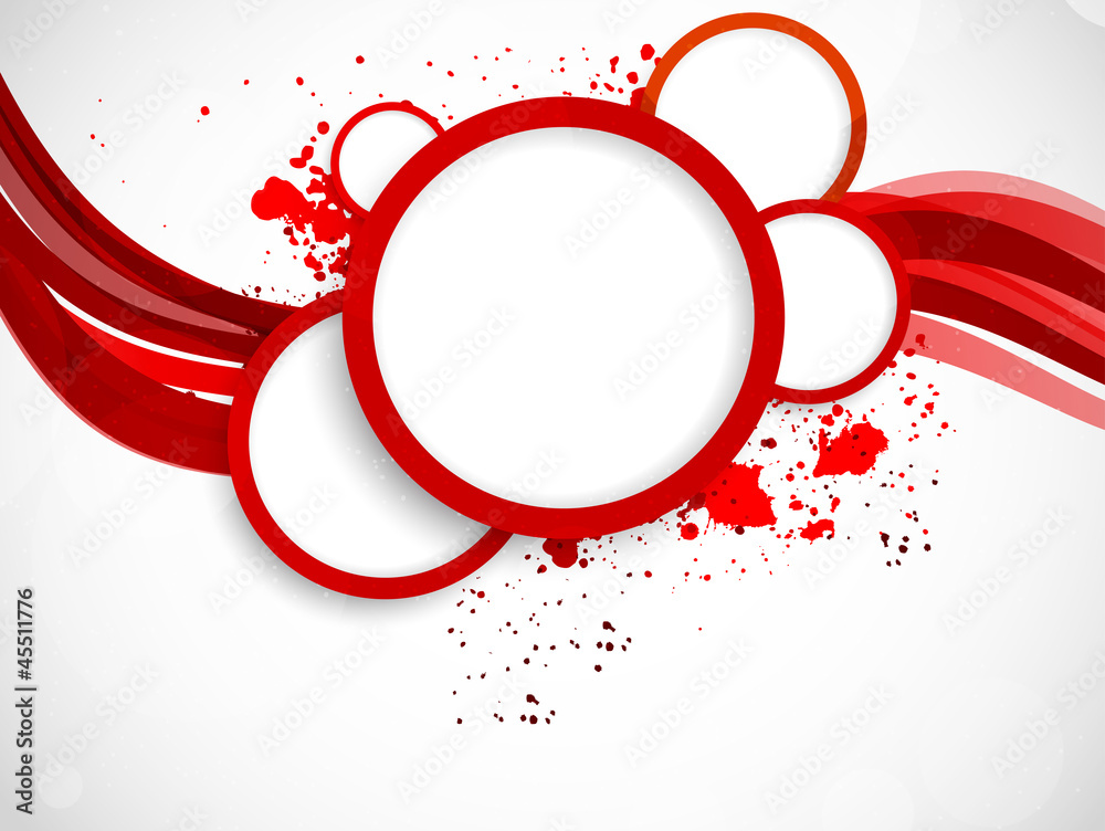Aufkleber background with red circles