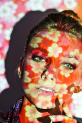 woman color face art